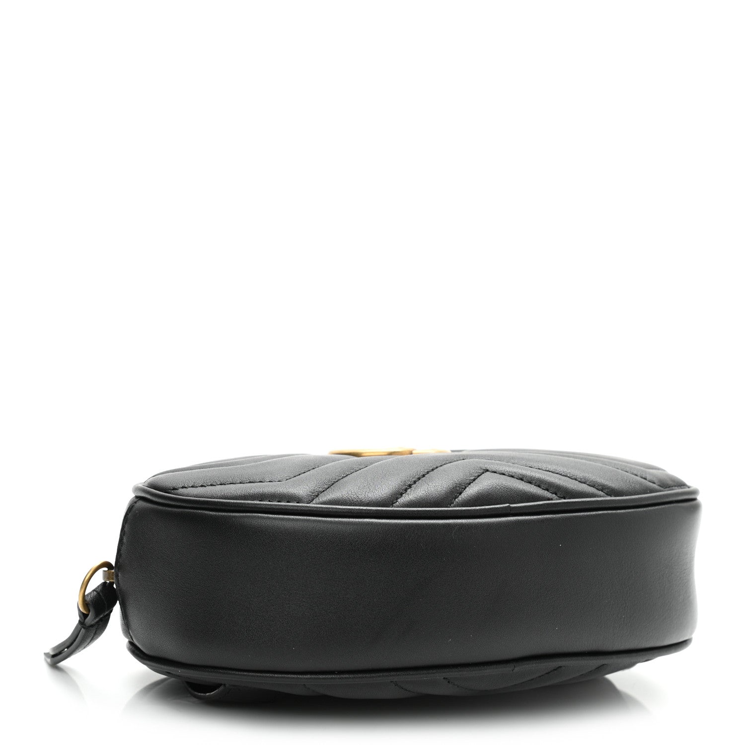 Gucci Calfskin Matelasse GG Marmont Belt Bag 85 34 Black 4 of 12