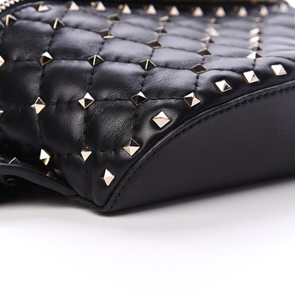 Valentino Garavani Lambskin Rockstud Spike Belt Bag 75 Black 7 of 8