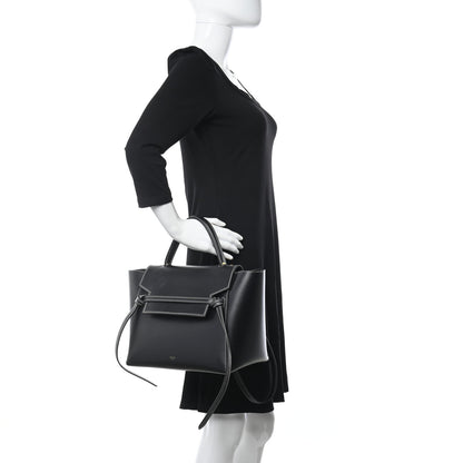 Celine Smooth Calfskin Double Stitching Mini Belt Bag Black 2 of 13