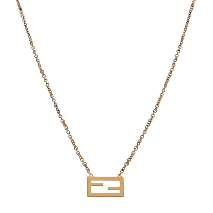 Fendi Bronze Baguette Necklace Gold 1 of 5