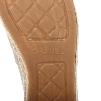 Chanel Canvas Grosgrain CC Espadrilles 39 Light Green Black 9 of 12