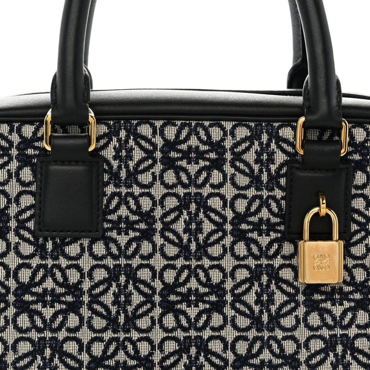 Jacquard Anagram Calfskin Amazona 23 Black Navy
