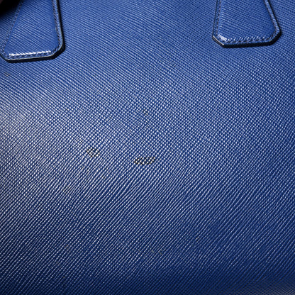 Prada Saffiano Travel Briefcase Blue Multicolor 10 of 12