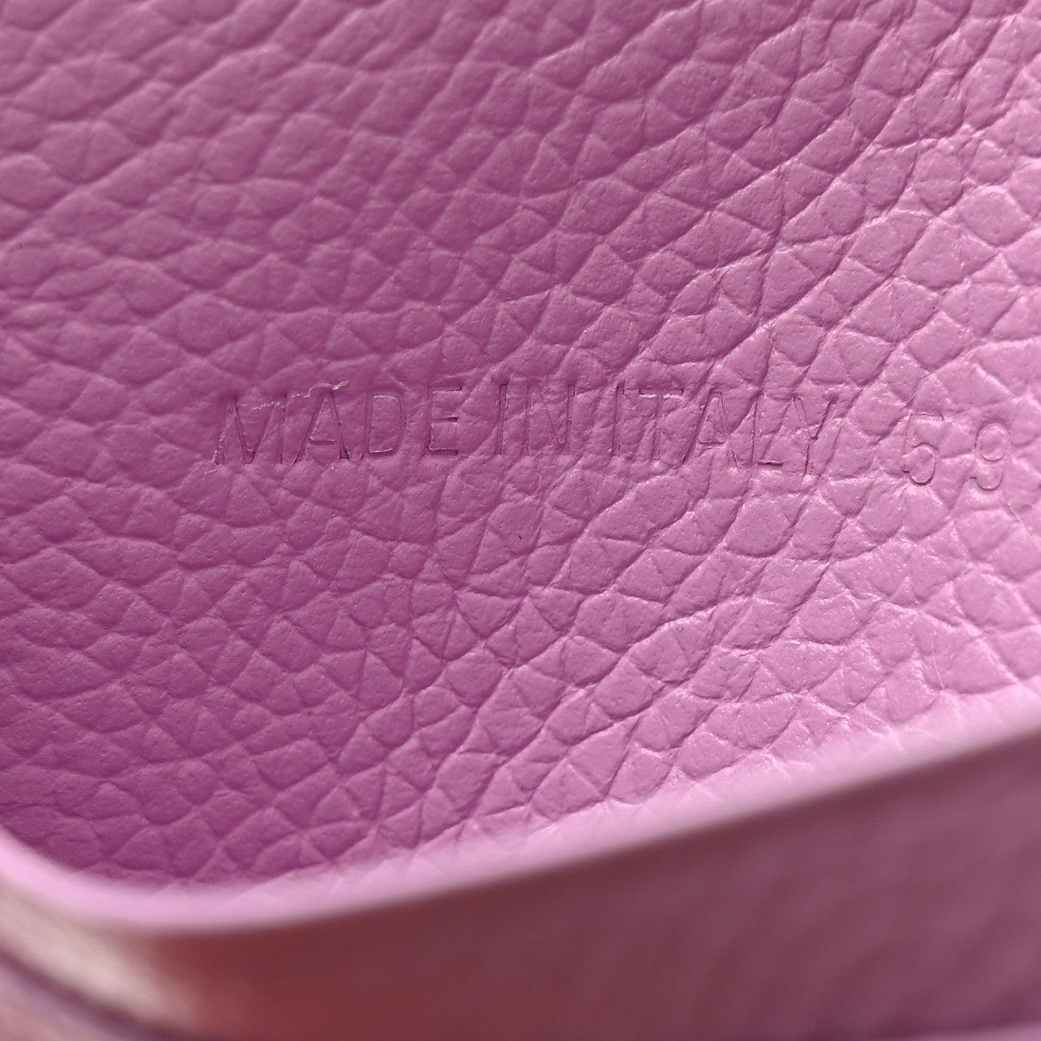 Balenciaga Grained Calfskin Logo Cash Rounded Card Holder Lilac Black 7 of 8