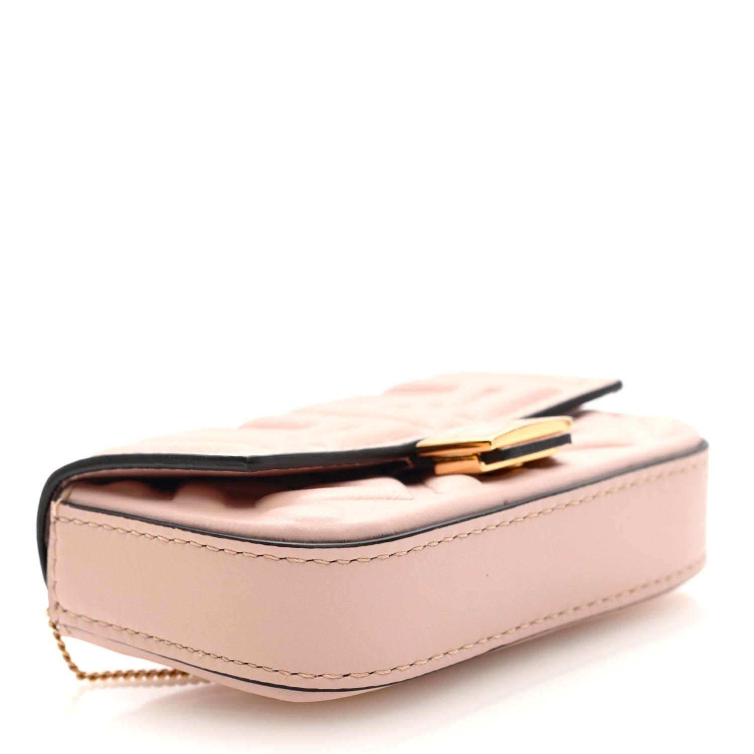 Fendi Nappa Matisse FF Embossed Nano Baguette Charm Rosa Quarzo 4 of 10