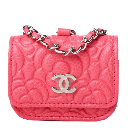 Chanel Caviar Camellia Embossed Airpods Pro Case Pink 1 of 12