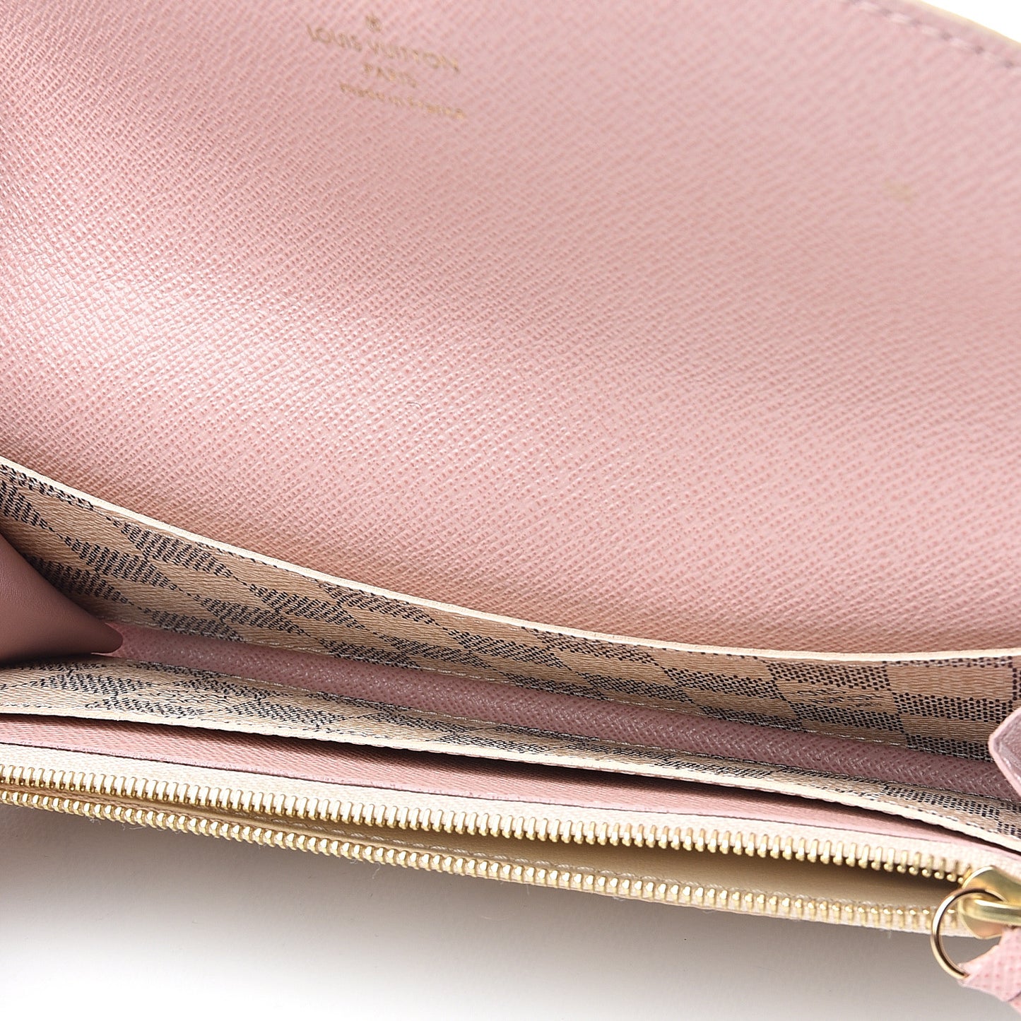 Damier Azur Emilie Wallet Rose Ballerine