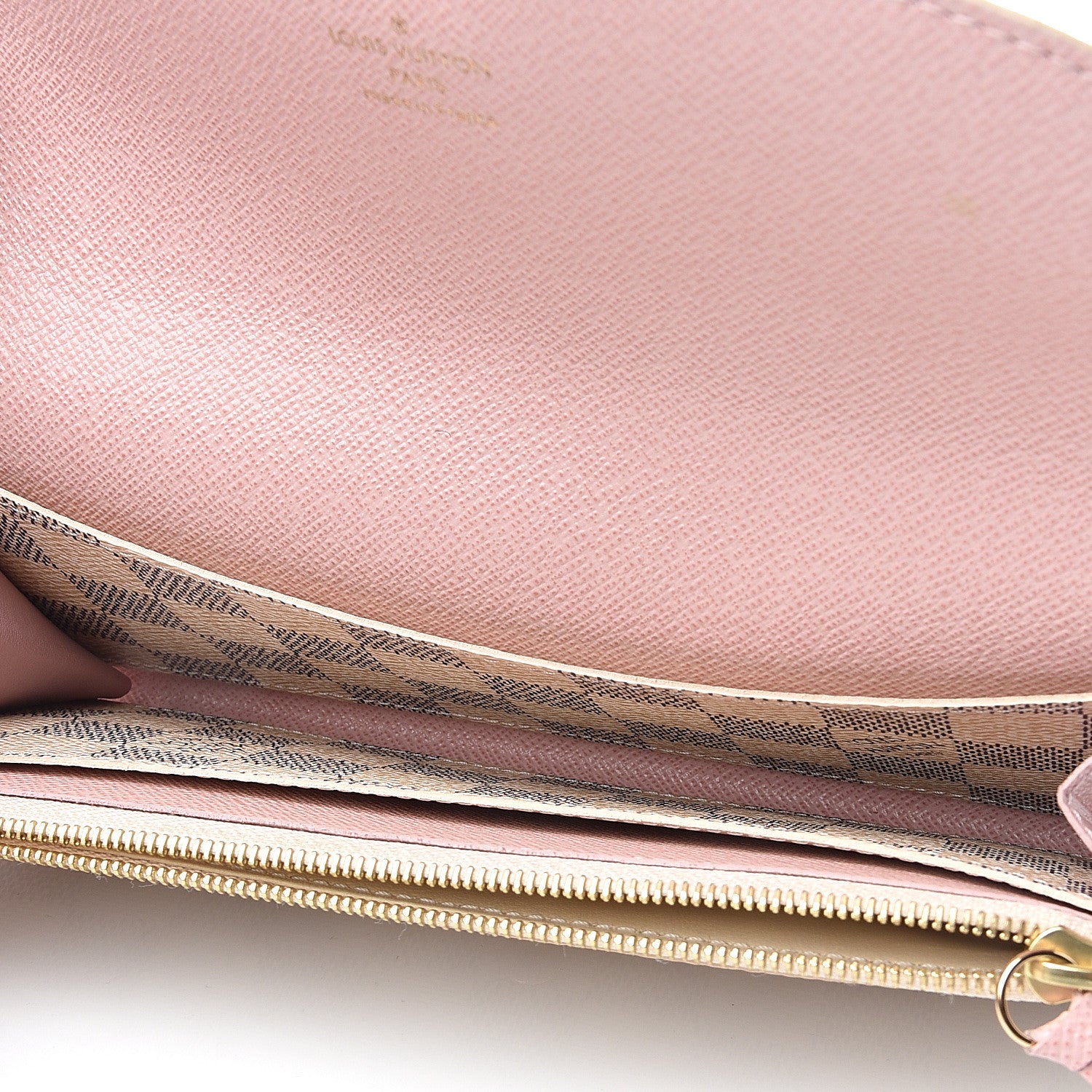 Louis Vuitton Damier Azur Emilie Wallet Rose Ballerine 4 of 6
