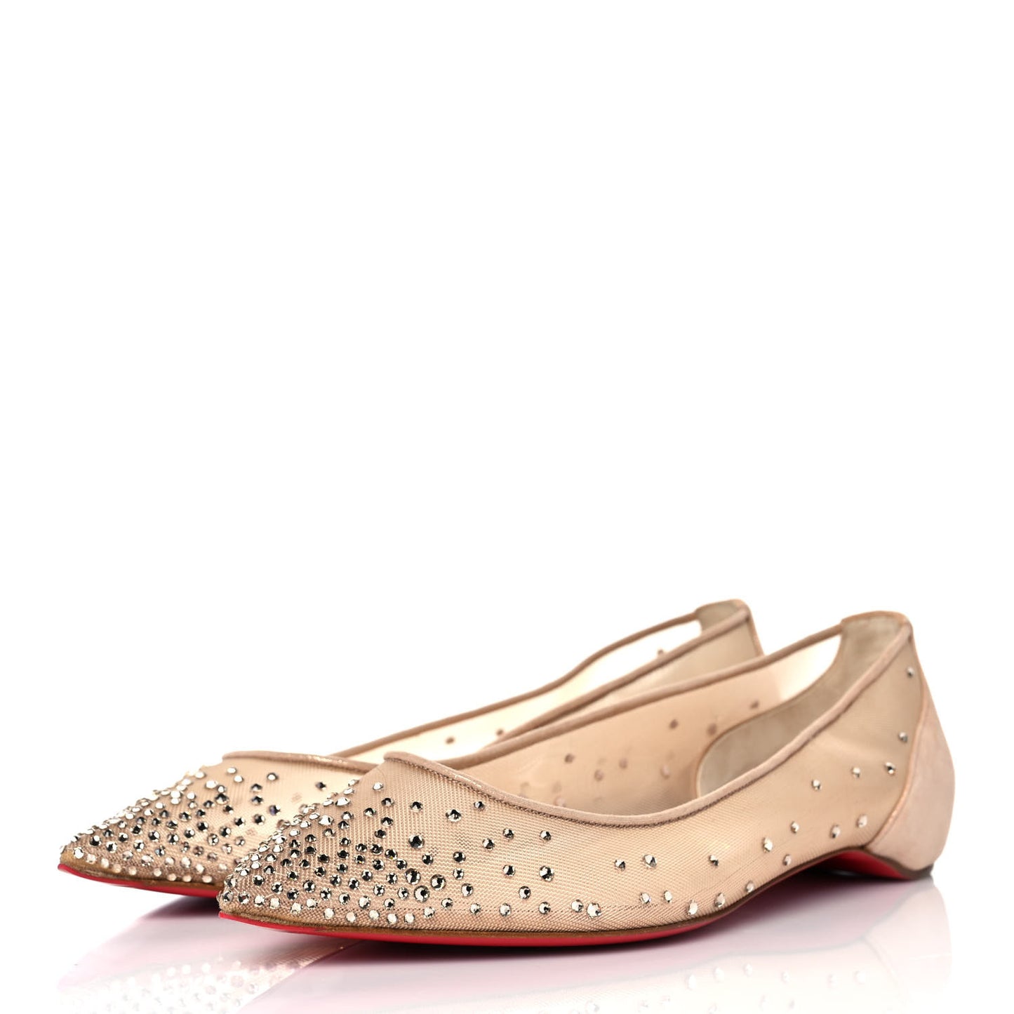Crystal Strass Follies Flats 40 Light Silk