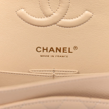 Chanel Caviar Quilted Medium Double Flap Beige 8 of 10