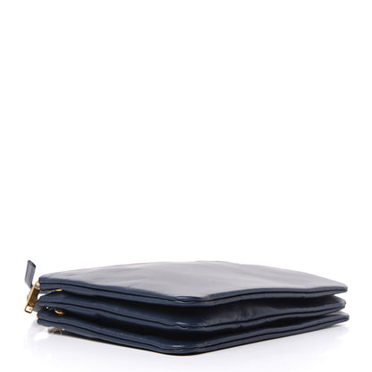Celine Lambskin Small Trio Crossbody Bag Abyss Blue 4 of 10