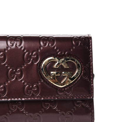Gucci Shine Guccissima Lovely Heart Continental Wallet Scarlatto 7 of 7