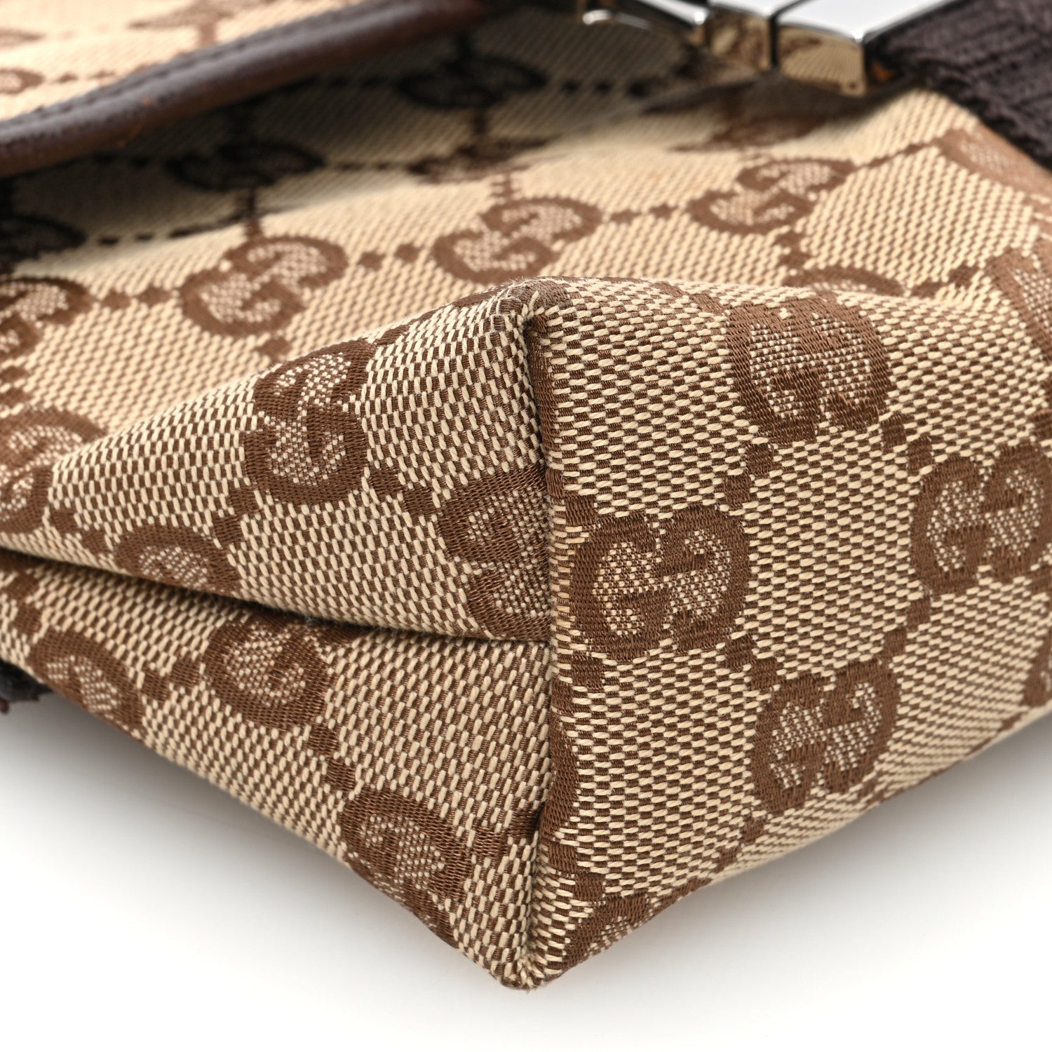 Gucci Monogram Waist Pouch Bag Dark Brown 9 of 11