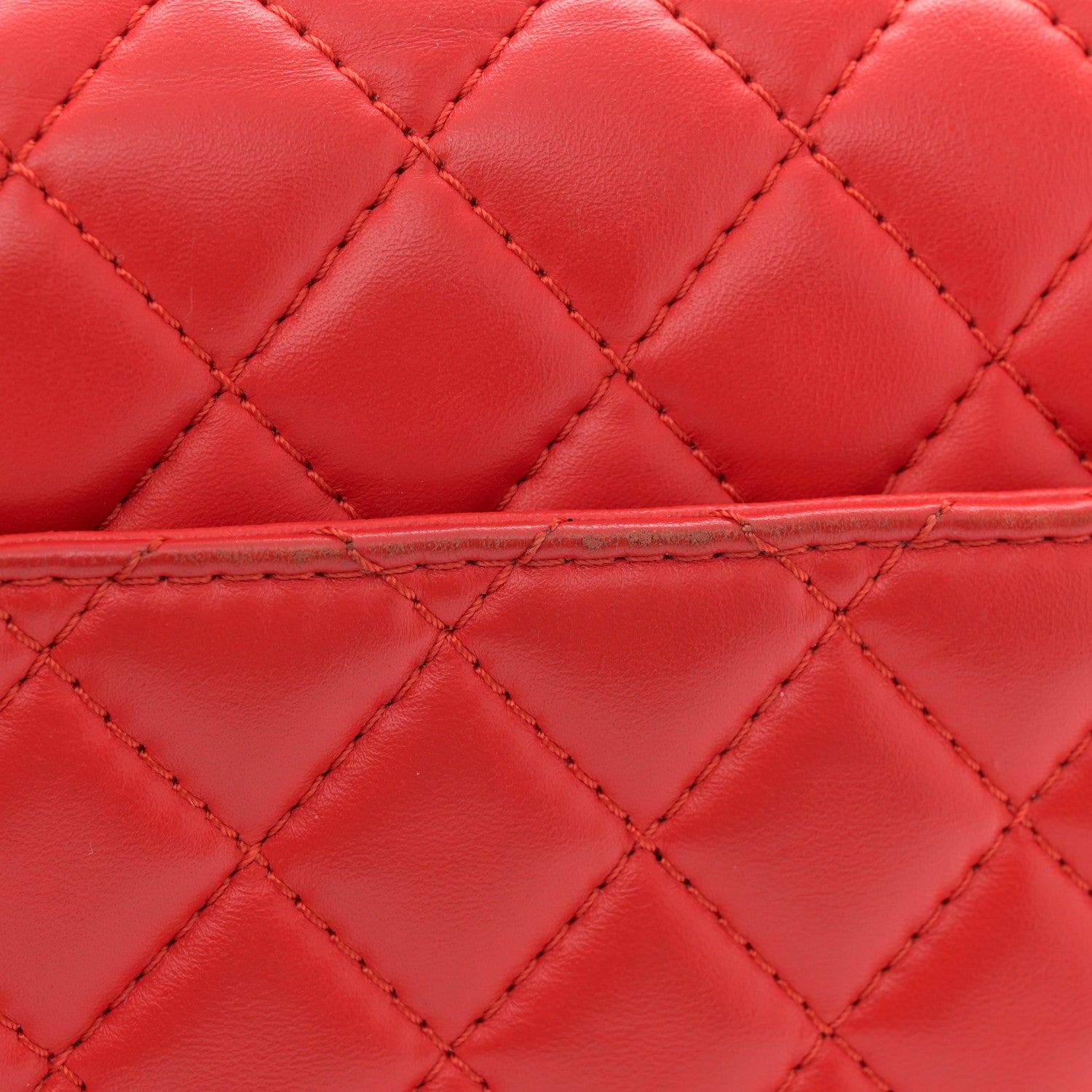 Chanel Lambskin Quilted Small Geometric Flap Red 12 of 15