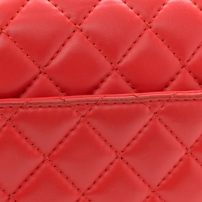Chanel Lambskin Quilted Small Geometric Flap Red 12 of 15