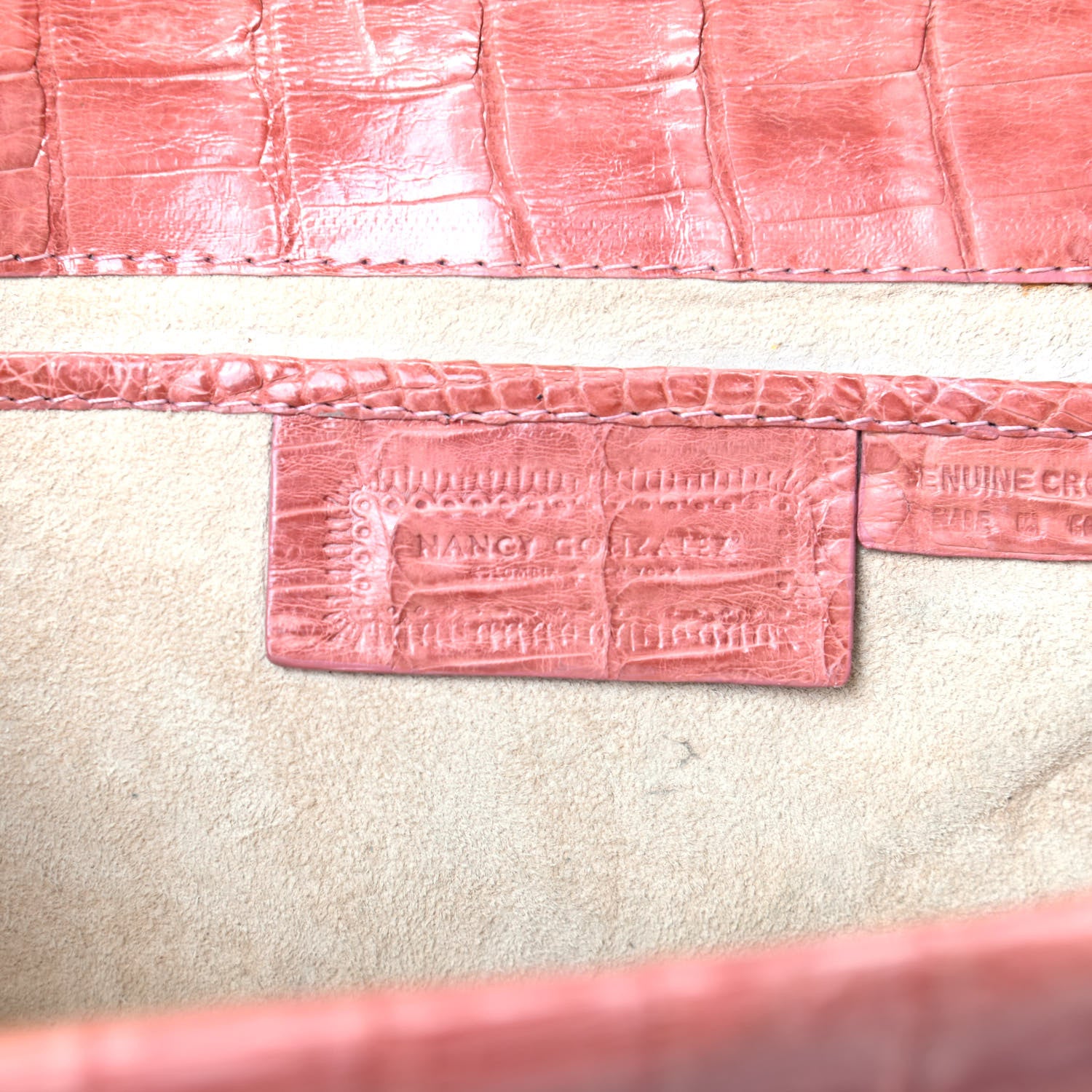 Nancy Gonzalez Crocodile Clutch Light Coral 6 of 14