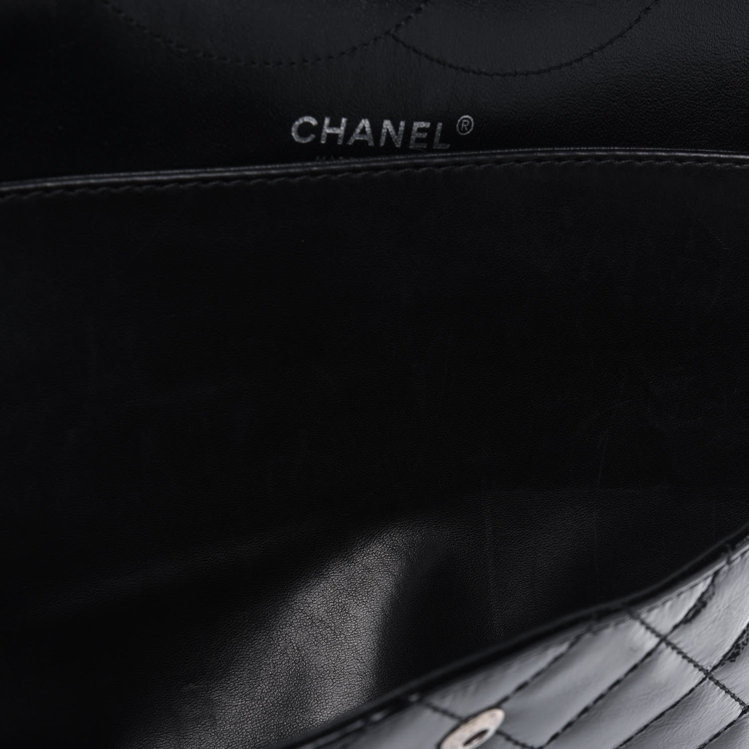 Chanel Distressed Patent Quilted 2.55 Reissue 227 Flap Black 11 of 16