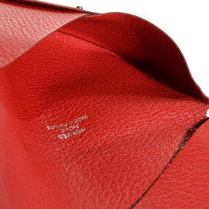 Hermes Chevre Mysore Calvi Card Case Rouge Garance 13 of 16