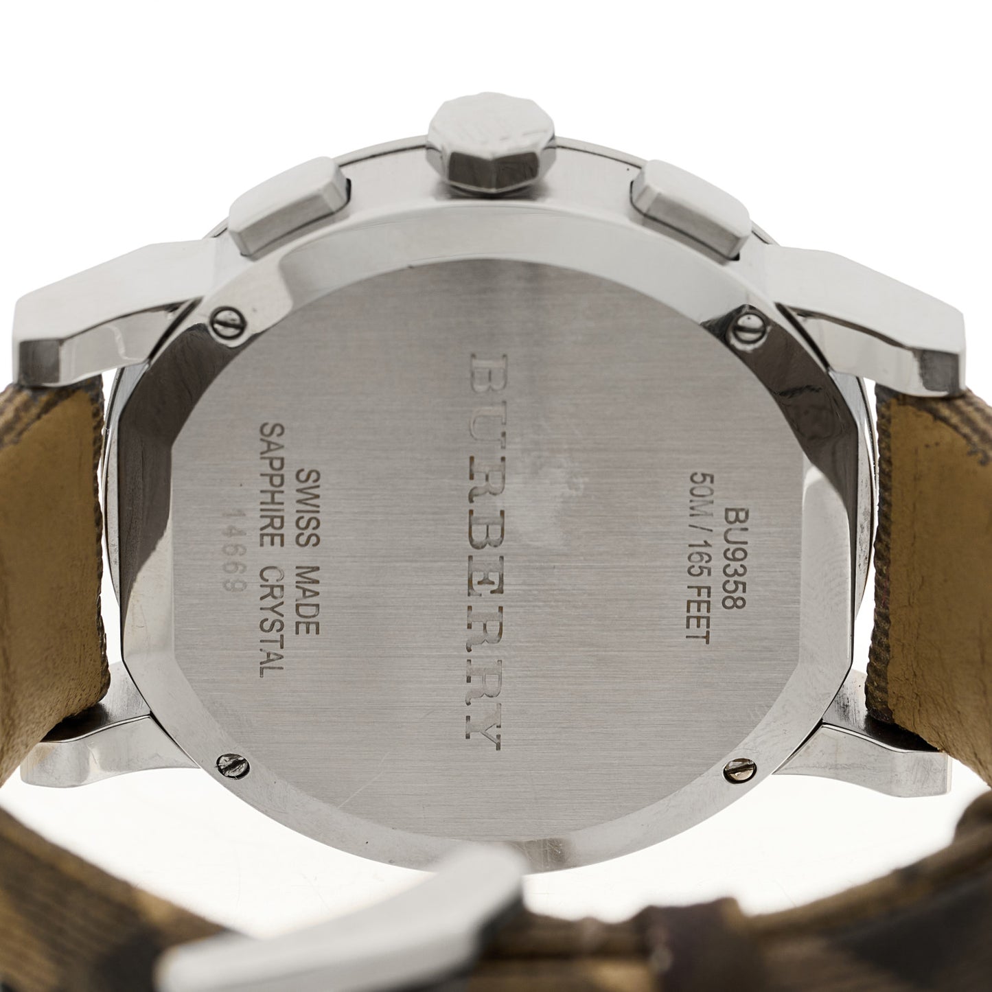 Stainless Steel Calfskin 43mm The City Chronograph Quartz Watch Champagne BU9358