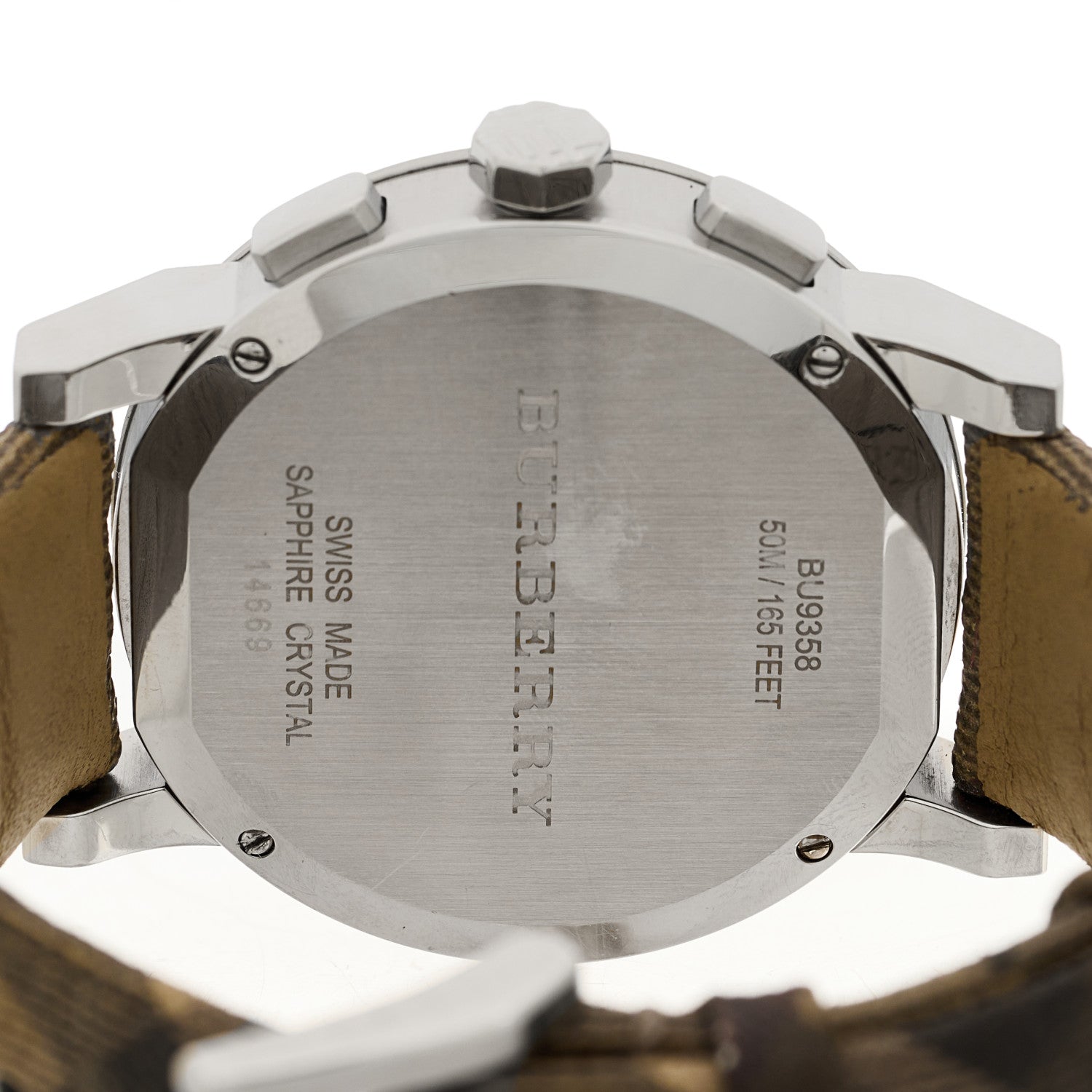 Burberry Stainless Steel Calfskin 43mm The City Chronograph Quartz Watch Champagne BU9358 4 of 5