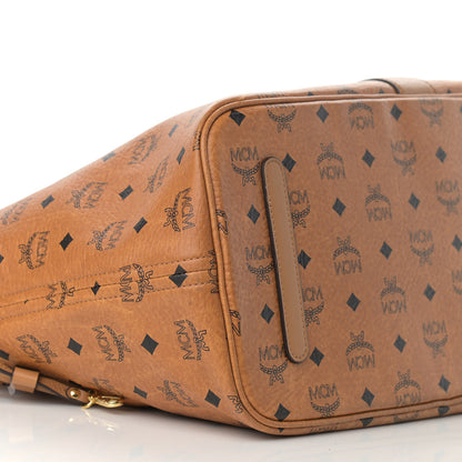 MCM Visetos Large Liz Reversible Shopper Tote Cognac 11 of 16