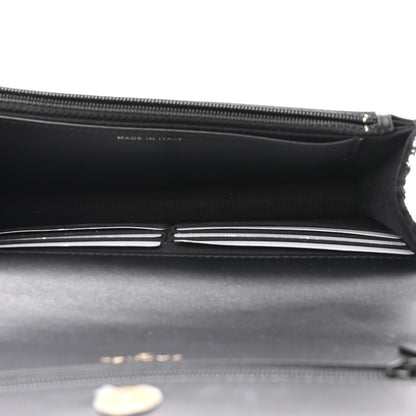 Chanel Tweed Quilted Chanel 19 Wallet On Chain WOC Black White 5 of 12