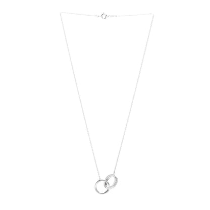 Tiffany Sterling Silver 1837 Interlocking Circles Pendant Necklace 2 of 4