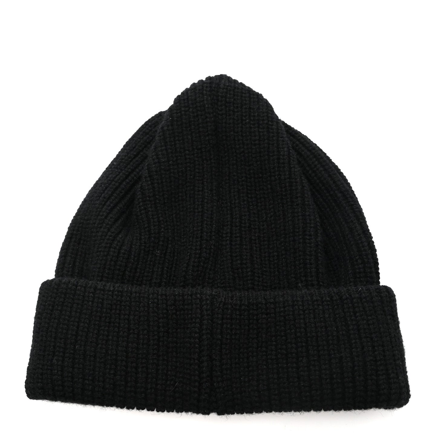 Cashmere Logo Beanie Hat Black White