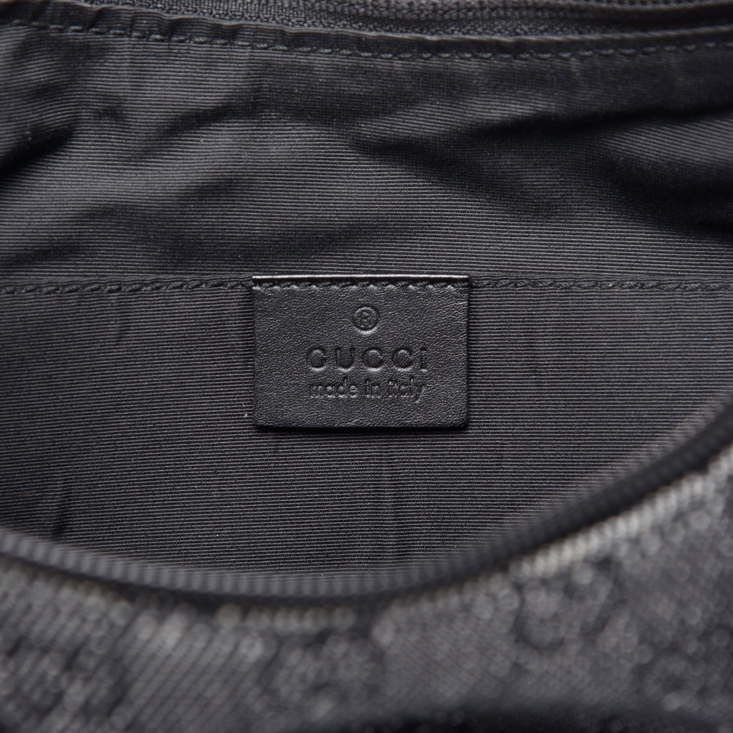Gucci Denim Monogram Pochette Black 8 of 9
