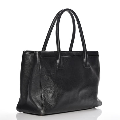 Chanel Calfskin Cerf Executive Shopper Tote Black 3 of 7