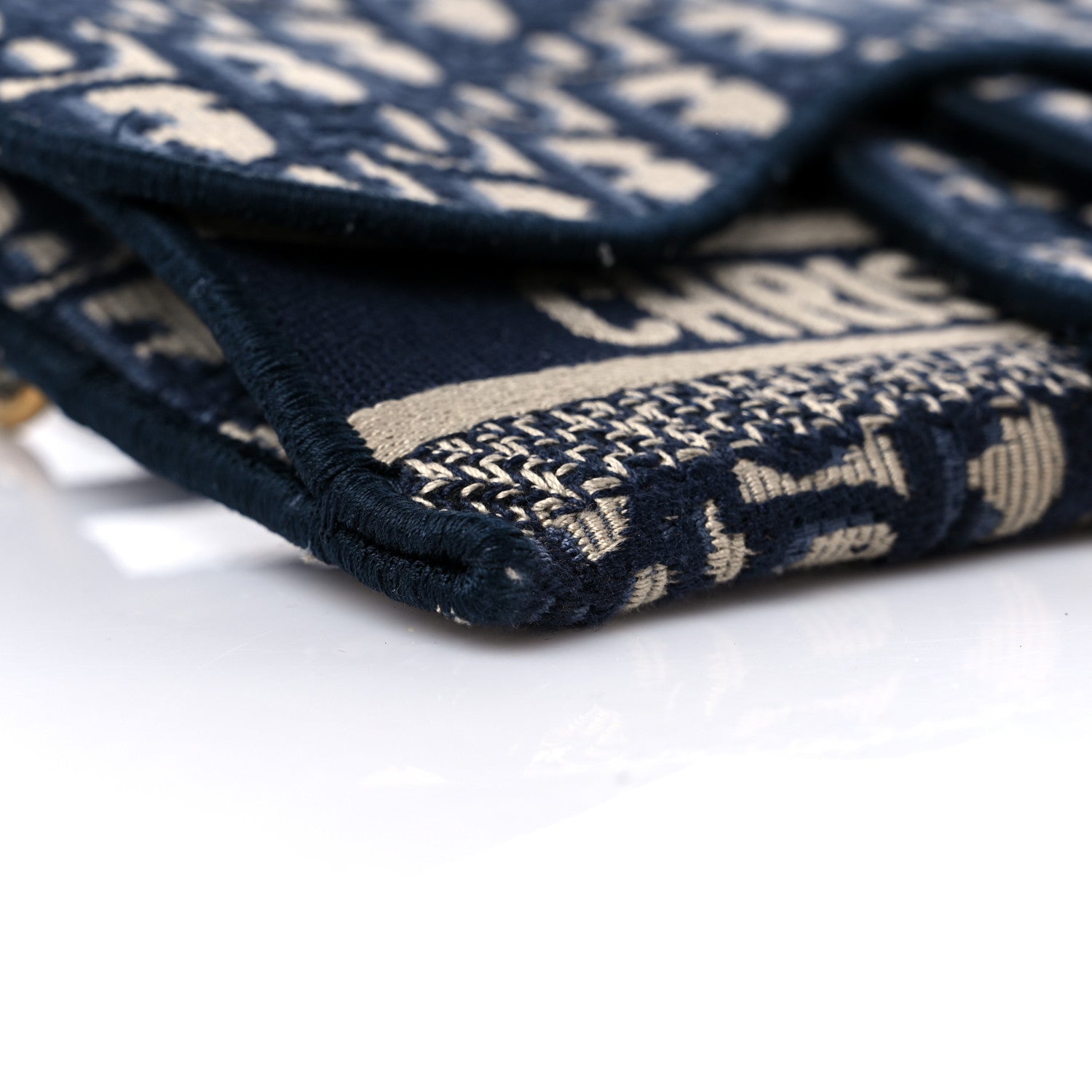 Christian Dior Oblique Slim Saddle Pouch Blue 6 of 11