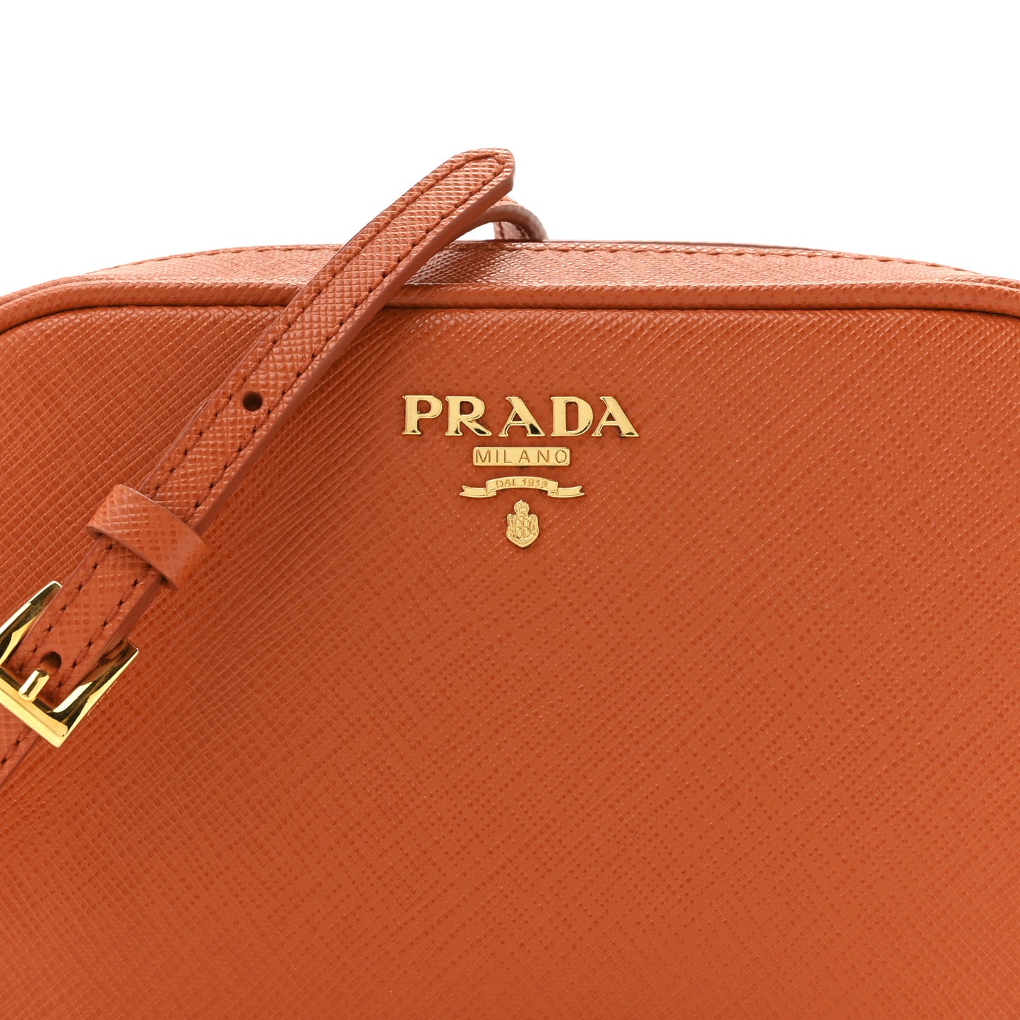 Saffiano Mini Camera Crossbody Papaya