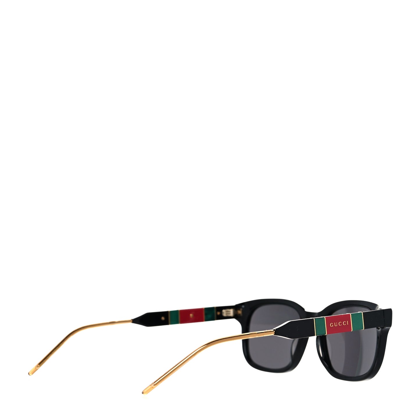 Acetate Square Frame Web Glitter Sunglasses GG062S Black