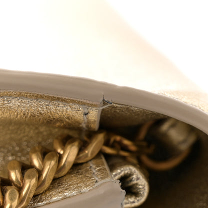 Saint Laurent Metallic Calfskin Monogram Envelope Chain Wallet Gold 13 of 13