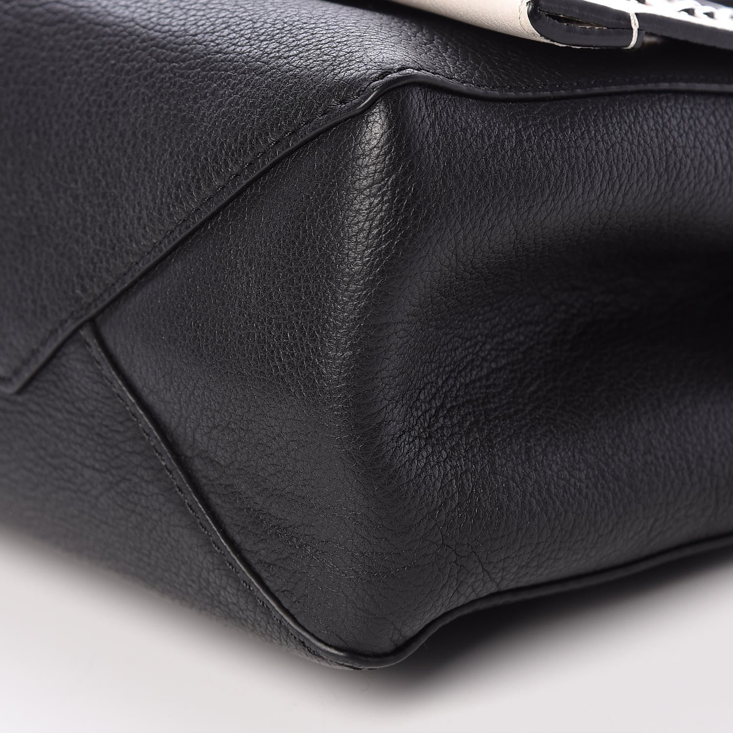 Louis Vuitton Calfskin Mechanical Flowers Lockme II Black White 9 of 12