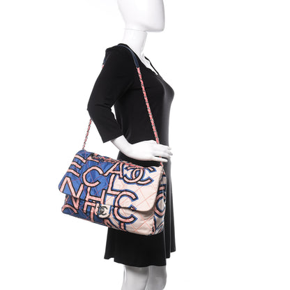 Chanel Nylon Printed Maxi Flap Multicolor 2 of 10