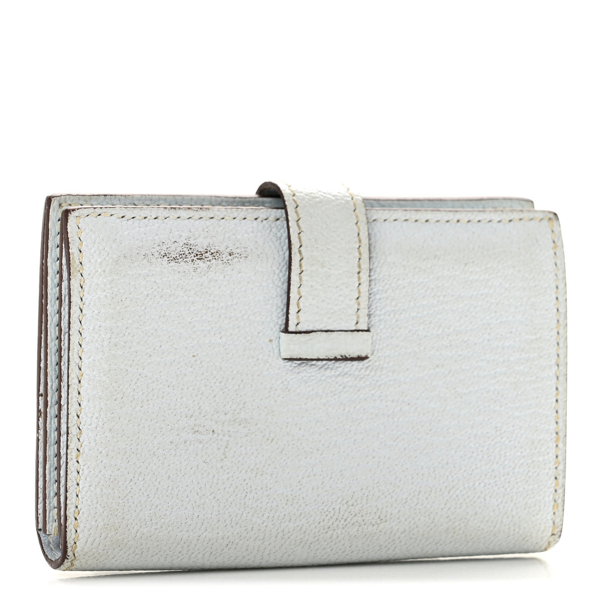 Chevre Mysore Bearn Card Holder Wallet Bleu Brume