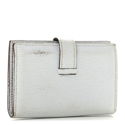 Hermes Chevre Mysore Bearn Card Holder Wallet Bleu Brume 3 of 11