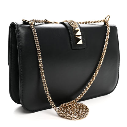 Valentino Garavani Vitello Medium Glam Lock Rockstud Flap Black 3 of 11