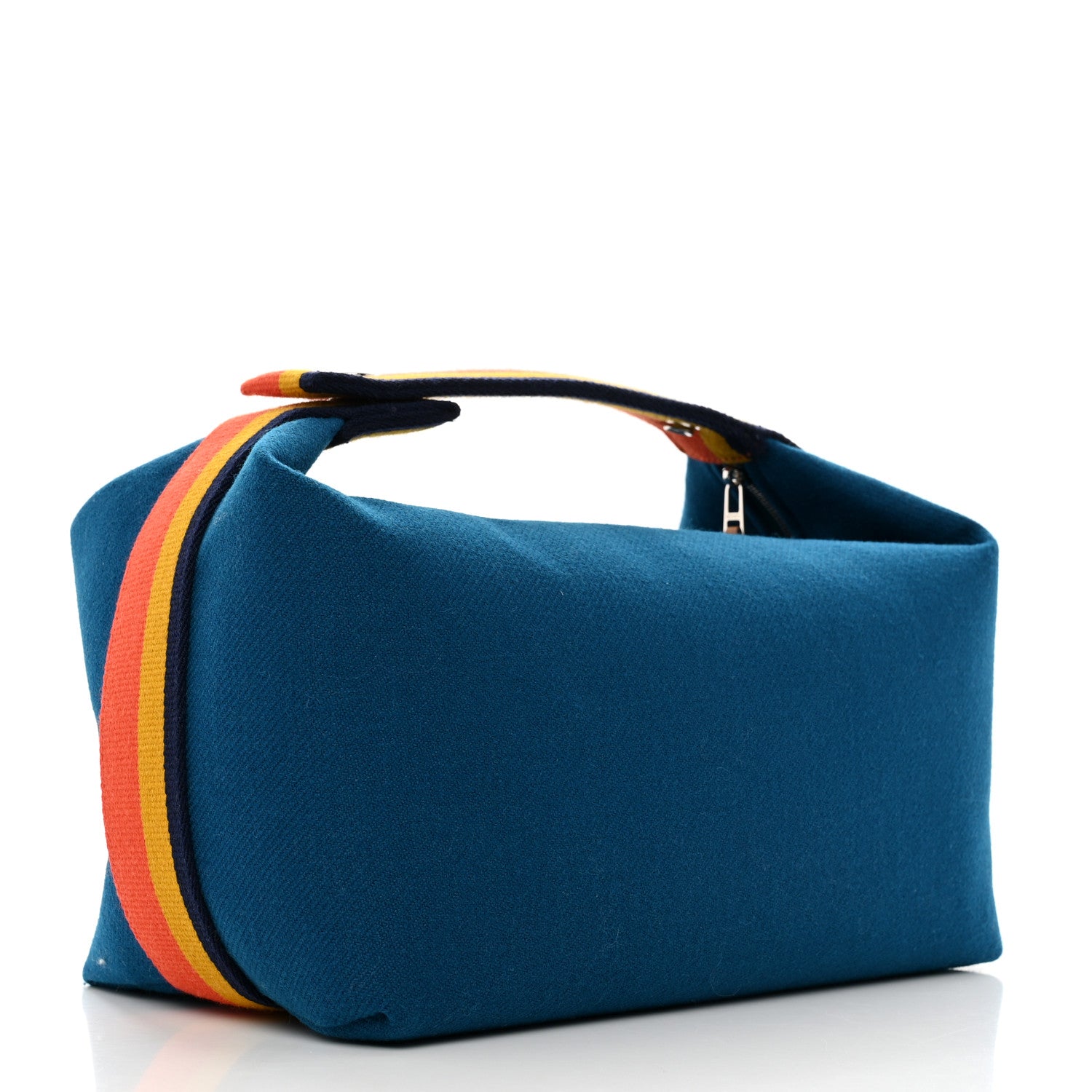Hermes Wool Rocabar Small Bride-A-Brac Pouch Bleu Paon 3 of 6