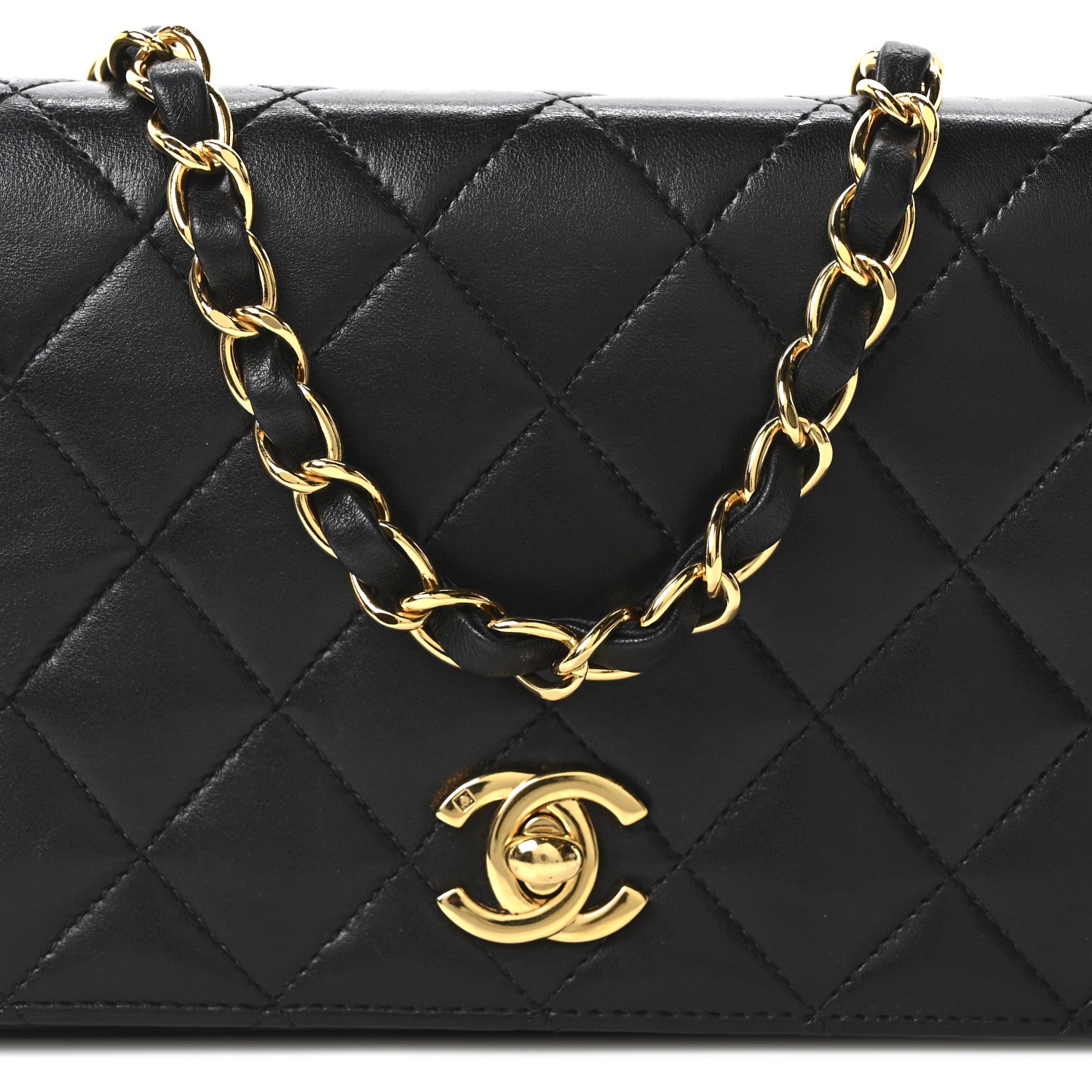 Chanel Lambskin Quilted Small Single Flap Black 8 of 10