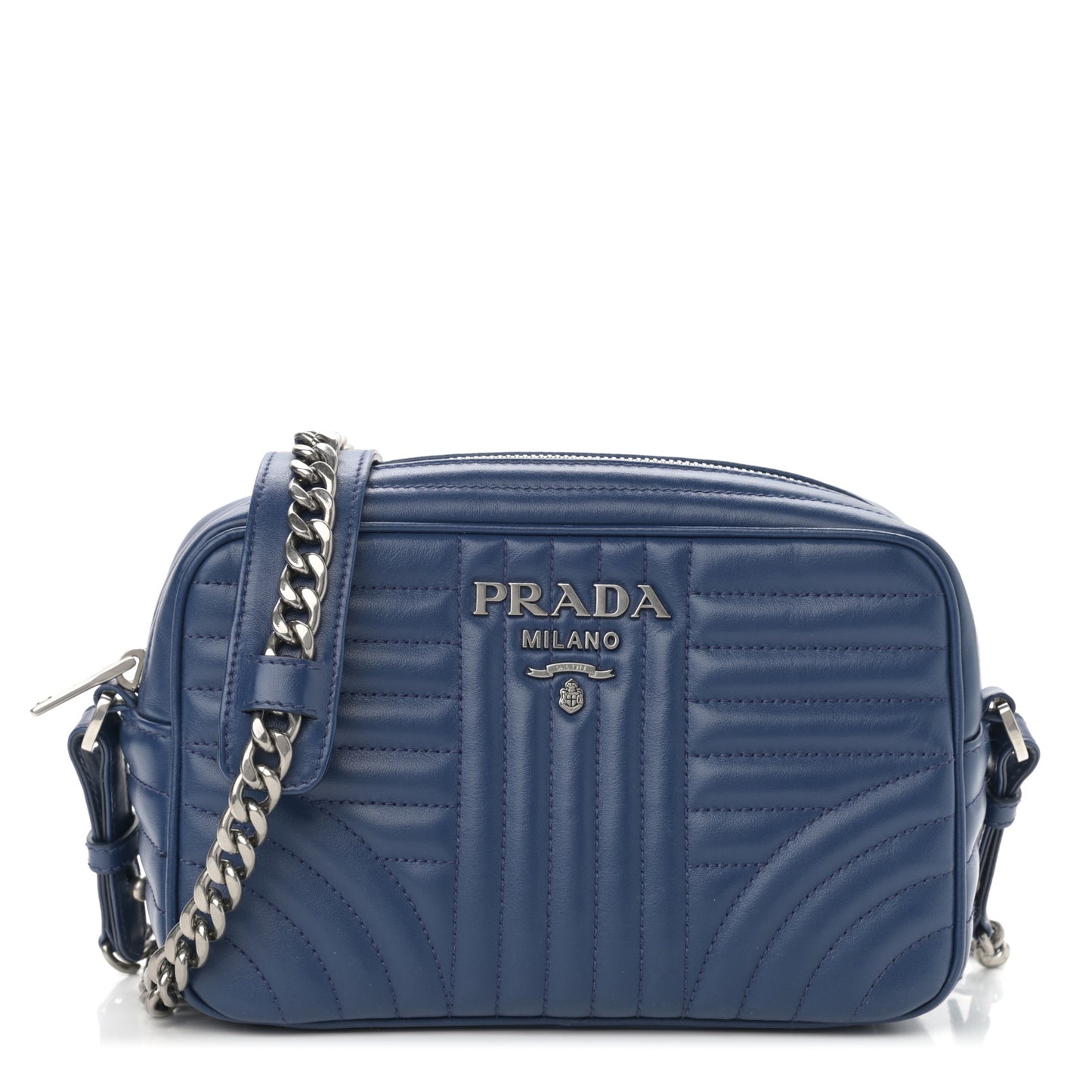 Soft Calfskin Diagramme Crossbody Bag Bleuette