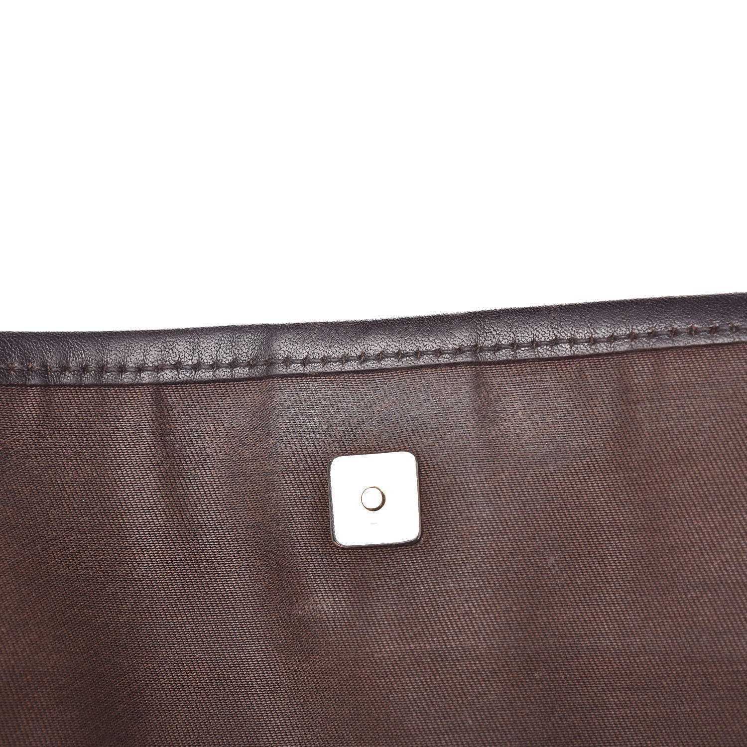 Gucci GG Supreme Monogram Selleria Calfskin Small Flap Messenger Bag Beige Ebony Cocoa Dark Chocolate 12 of 17