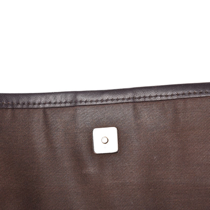 Gucci GG Supreme Monogram Selleria Calfskin Small Flap Messenger Bag Beige Ebony Cocoa Dark Chocolate 12 of 17