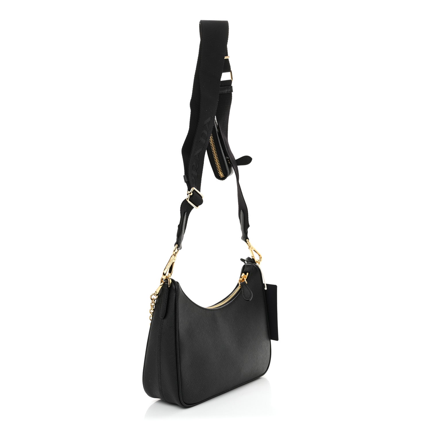 Prada Saffiano Lux Re-Edition 2005 Shoulder Bag Black 3 of 10