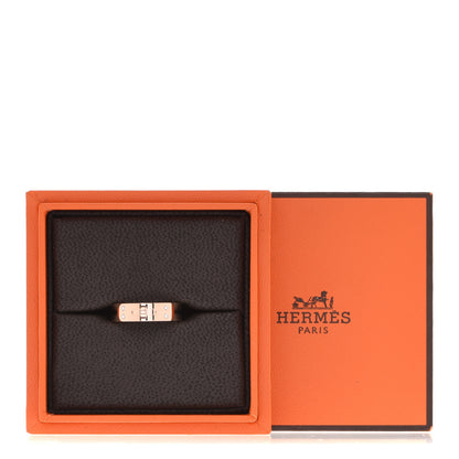 Hermes 18K Rose Gold Diamond PM Kelly Ring 53 6.25 5 of 5