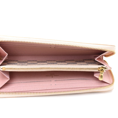 Louis Vuitton Damier Azur Clemence Wallet Rose Ballerine 5 of 8