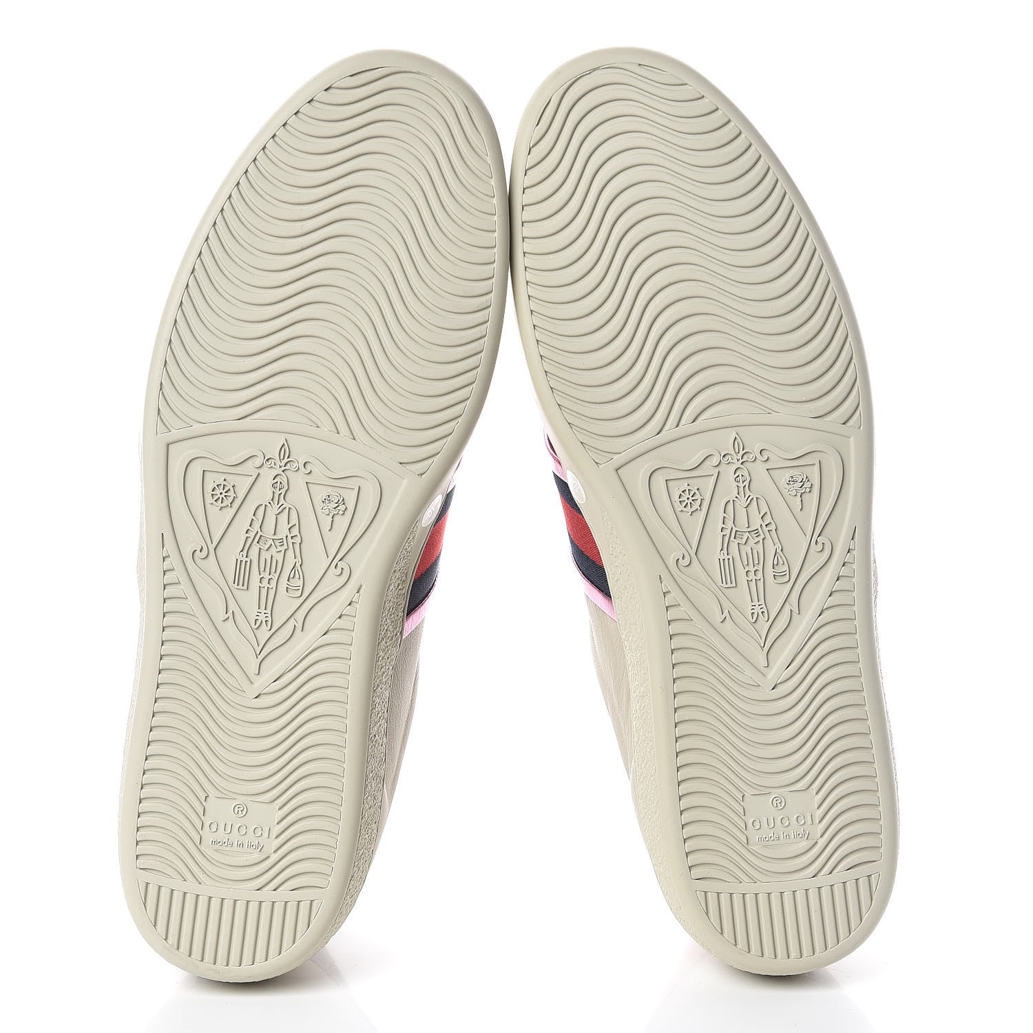 Gucci Calfskin Ayers Web Flames Embroidered Mens Ace Sneakers 10 Off White 5 of 8