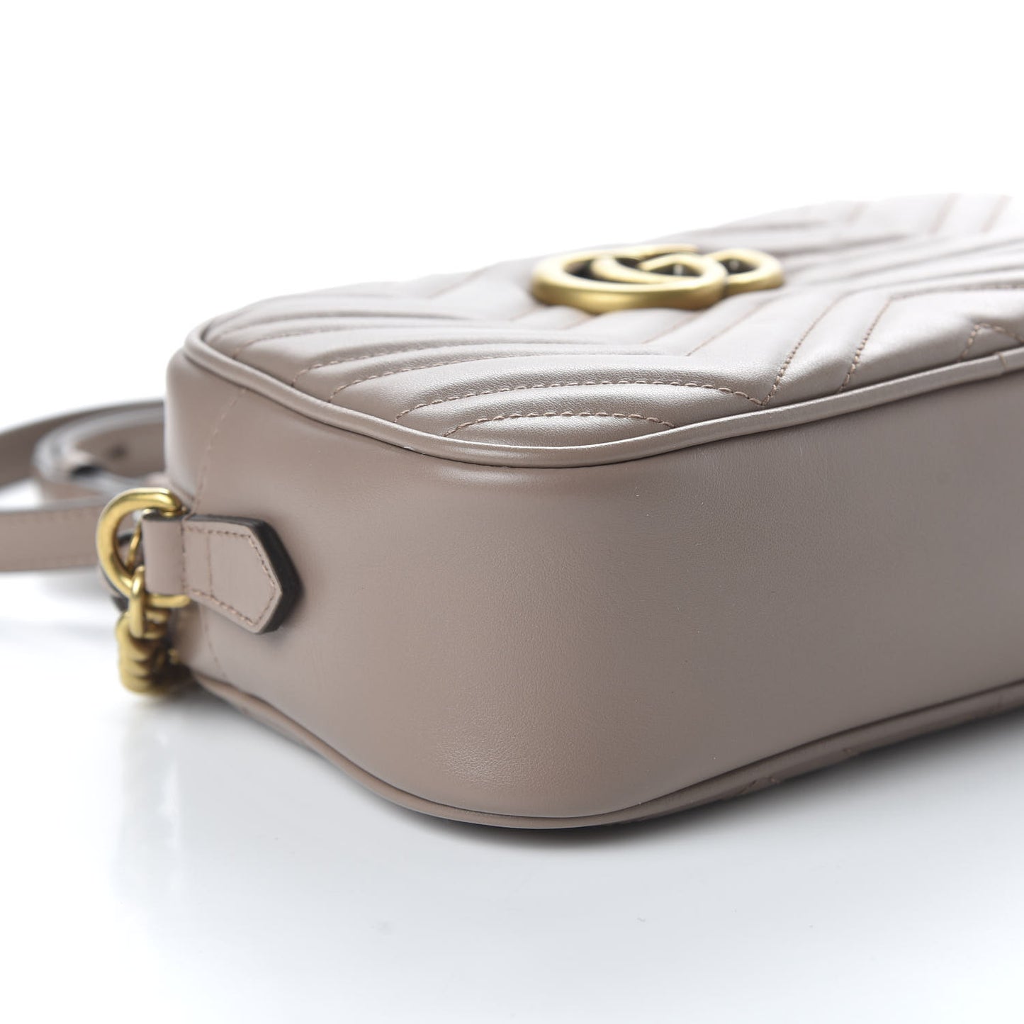 Calfskin Matelasse Small GG Marmont Chain Shoulder Bag Porcelain Rose