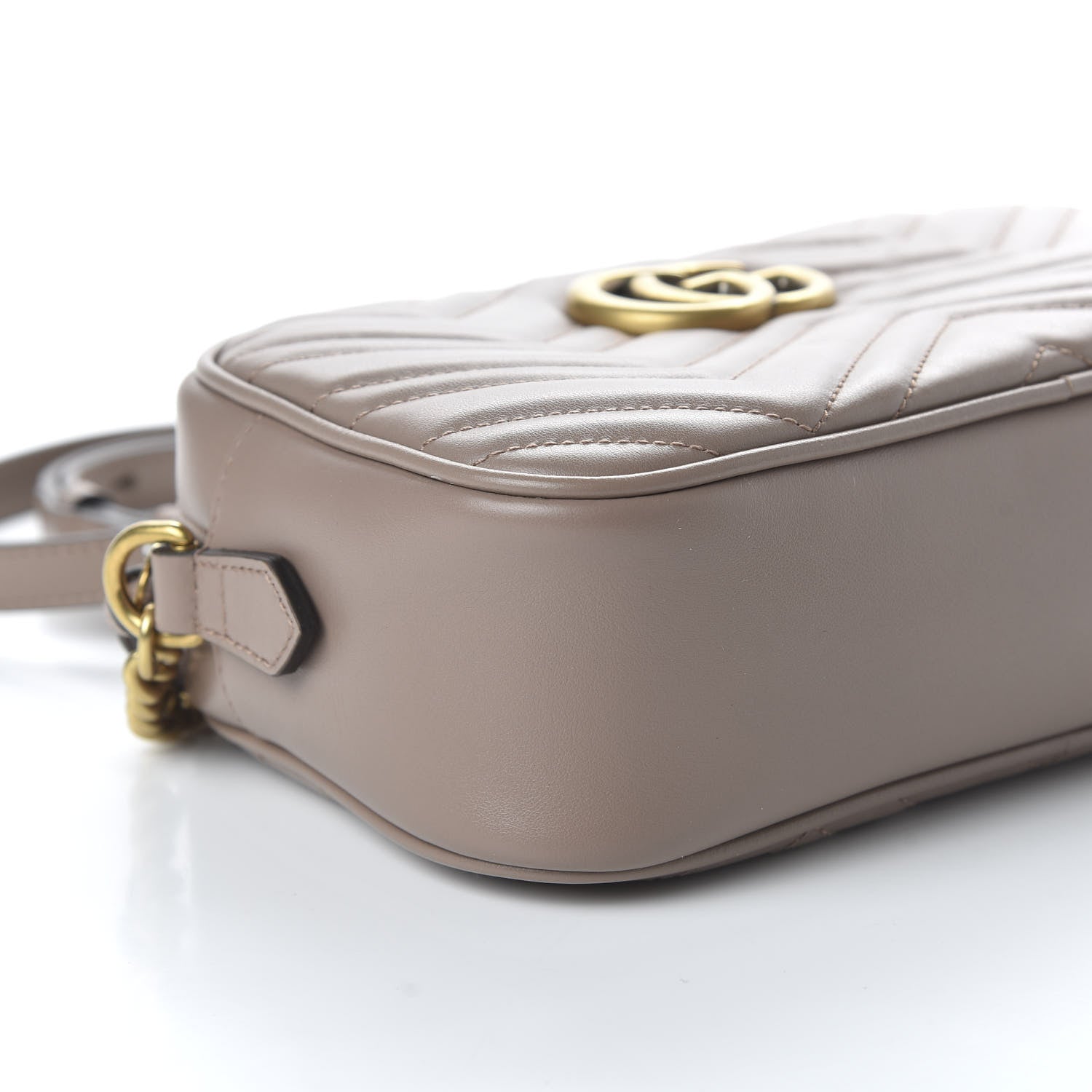 Gucci Calfskin Matelasse Small GG Marmont Chain Shoulder Bag Porcelain Rose 6 of 10